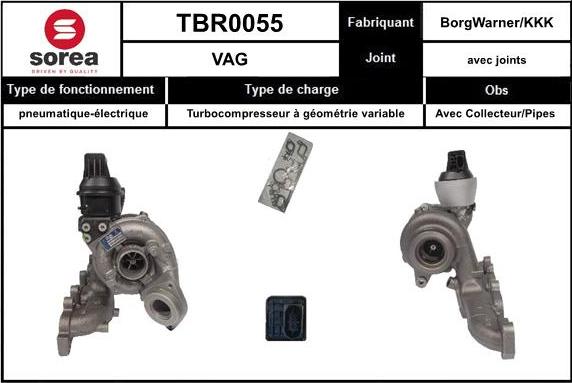 Sera TBR0055 - Компресор, наддув autocars.com.ua