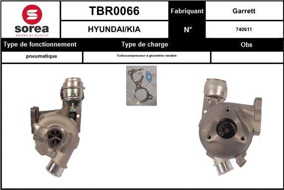 Sera TBR0066 - Компресор, наддув autocars.com.ua