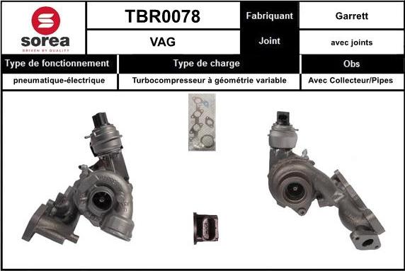 Sera TBR0078 - Компресор, наддув autocars.com.ua