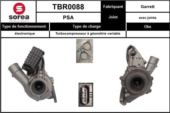 Sera TBR0088 - Компресор, наддув autocars.com.ua