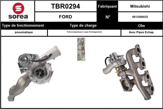 Sera TBR0294 - Компресор, наддув autocars.com.ua