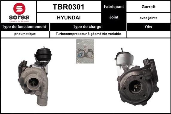 Sera TBR0301 - Компресор, наддув autocars.com.ua