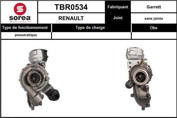 Sera TBR0534 - Компресор, наддув autocars.com.ua