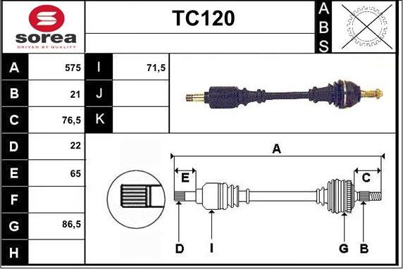 Sera TC120 - Приводной вал autodnr.net