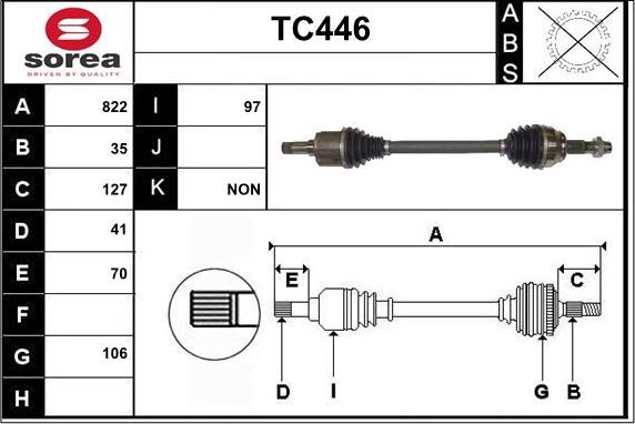 Sera TC446 - Приводной вал autodnr.net