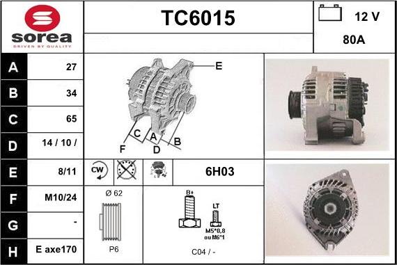 Sera TC6015 - Генератор autocars.com.ua