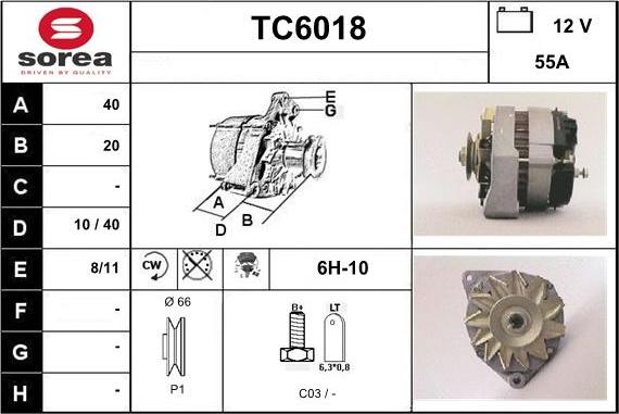 Sera TC6018 - Генератор autocars.com.ua