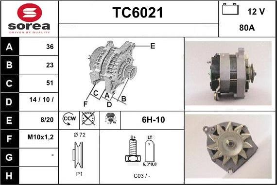 Sera TC6021 - Генератор autocars.com.ua