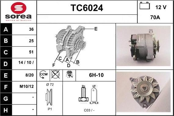 Sera TC6024 - Генератор autocars.com.ua