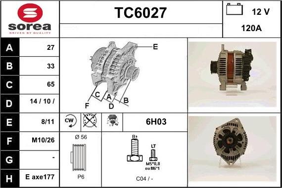 Sera TC6027 - Генератор autocars.com.ua