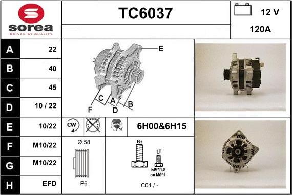 Sera TC6037 - Генератор autocars.com.ua