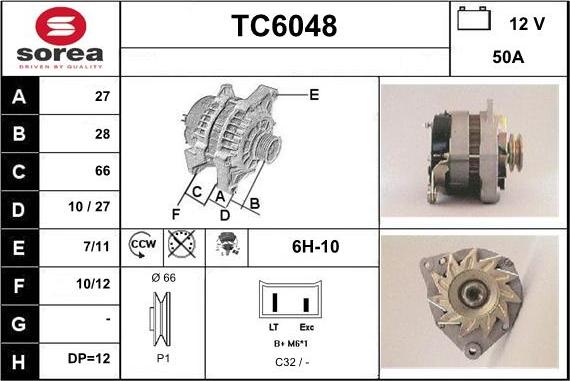 Sera TC6048 - Генератор autocars.com.ua