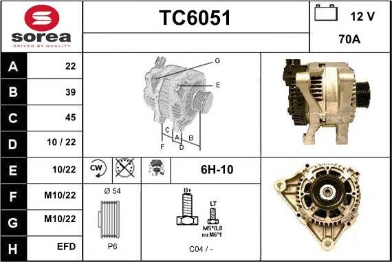 Sera TC6051 - Генератор autocars.com.ua