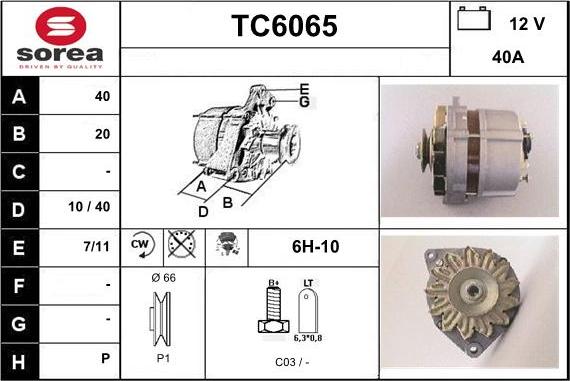 Sera TC6065 - Генератор autocars.com.ua