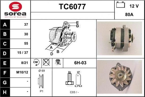 Sera TC6077 - Генератор autocars.com.ua