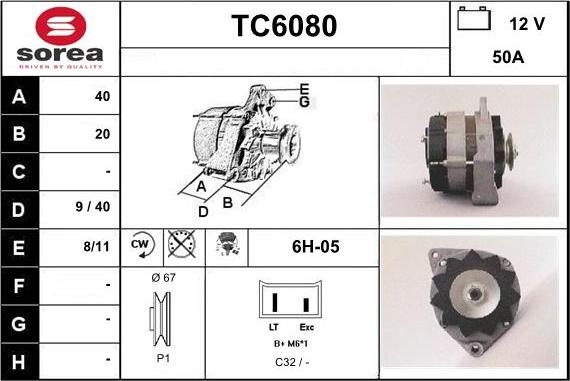 Sera TC6080 - Генератор autocars.com.ua