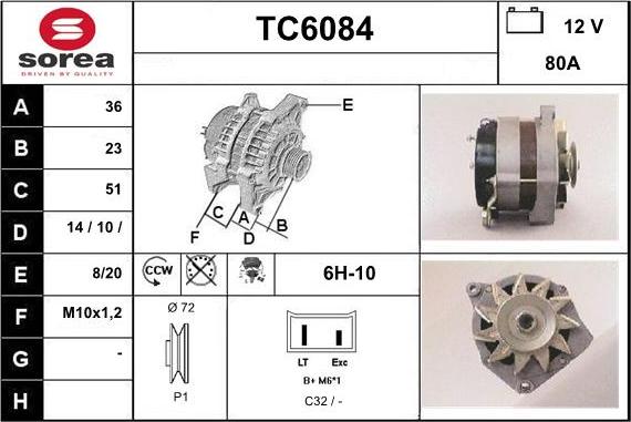 Sera TC6084 - Генератор autocars.com.ua