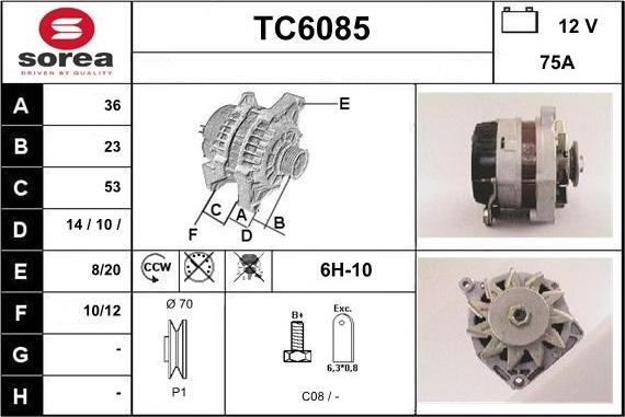 Sera TC6085 - Генератор autocars.com.ua