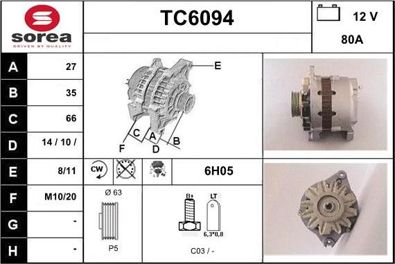 Sera TC6094 - Генератор autocars.com.ua