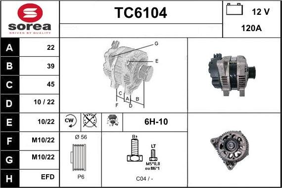 Sera TC6104 - Генератор autocars.com.ua