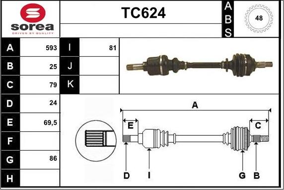 Sera TC624 - Приводной вал autodnr.net