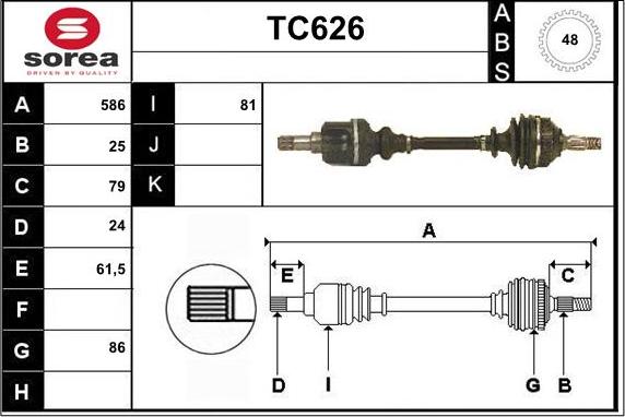 Sera TC626 - Приводной вал autodnr.net