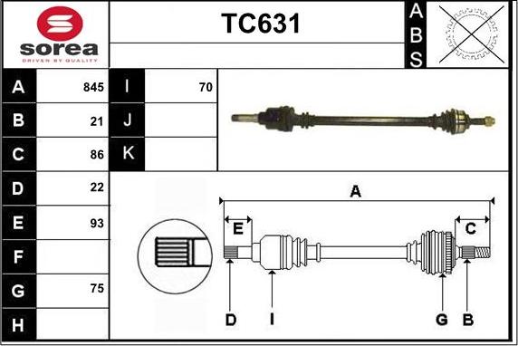 Sera TC631 - Приводной вал autodnr.net