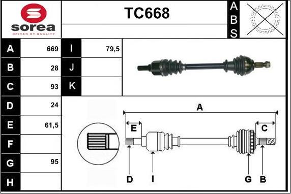 Sera TC668 - Приводной вал autodnr.net