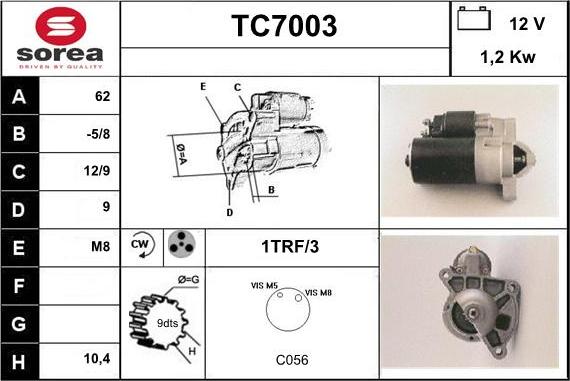 Sera TC7003 - Стартер autodnr.net