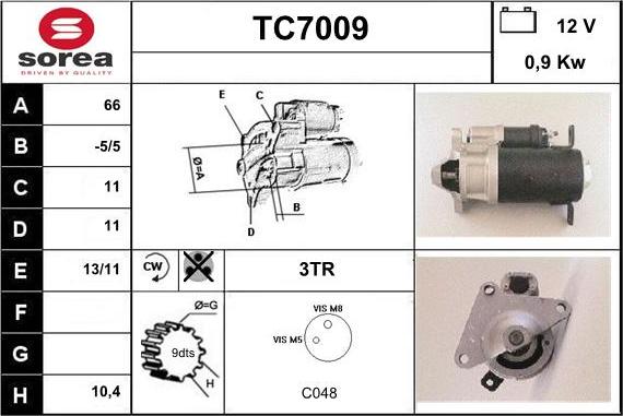 Sera TC7009 - Стартер autodnr.net