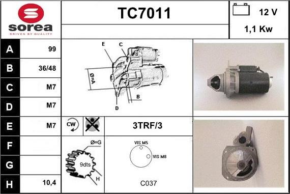 Sera TC7011 - Стартер autodnr.net