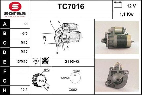 Sera TC7016 - Стартер autodnr.net