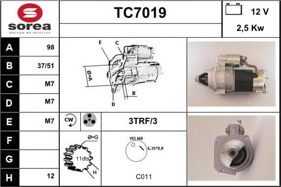 Sera TC7019 - Стартер autodnr.net