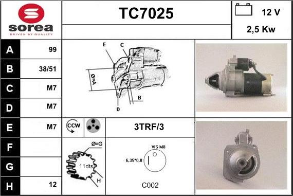 Sera TC7025 - Стартер autodnr.net