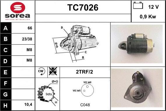 Sera TC7026 - Стартер autocars.com.ua