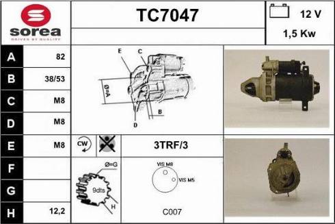 Sera TC7047 - Стартер autocars.com.ua