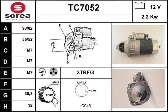 Sera TC7052 - Стартер autodnr.net