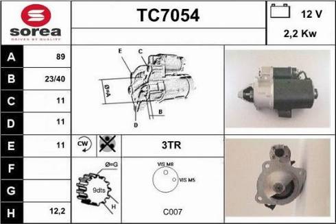 Sera TC7054 - Стартер autocars.com.ua