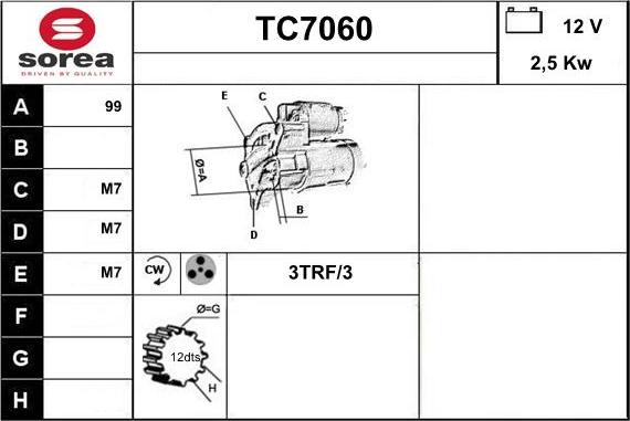 Sera TC7060 - Стартер autodnr.net