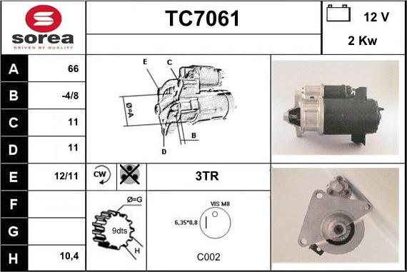 Sera TC7061 - Стартер autodnr.net