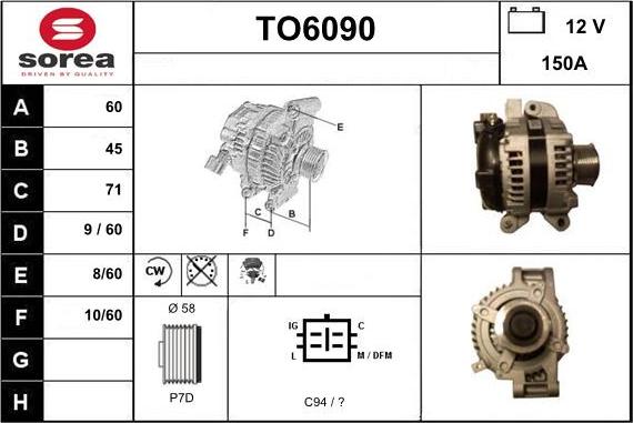 Sera TO6090 - Генератор autocars.com.ua