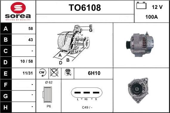 Sera TO6108 - Генератор autodnr.net