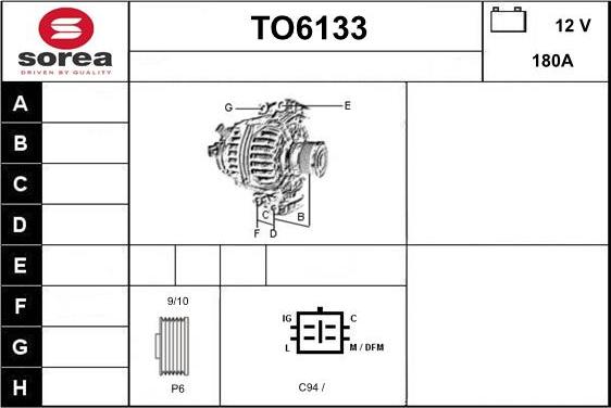 Sera TO6133 - Генератор autocars.com.ua