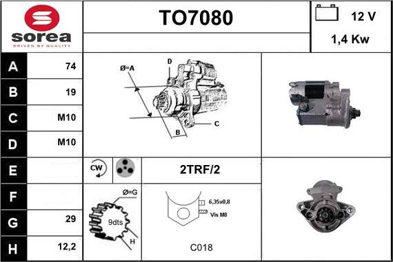 Sera TO7080 - Стартер autodnr.net