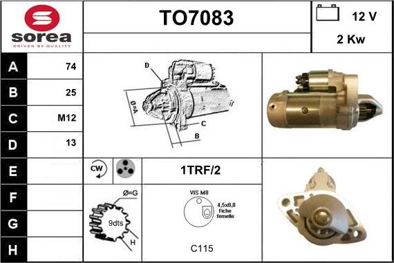 Sera TO7083 - Стартер autodnr.net