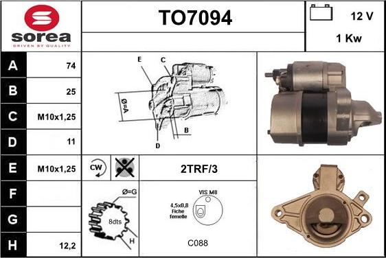 Sera TO7094 - Стартер autodnr.net