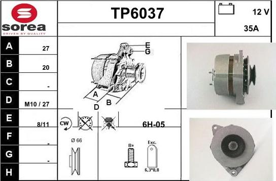 Sera TP6037 - Генератор autocars.com.ua