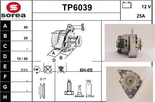 Sera TP6039 - Генератор autocars.com.ua