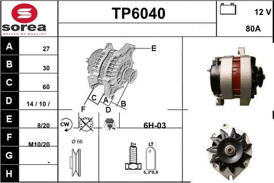 Sera TP6040 - Генератор autocars.com.ua