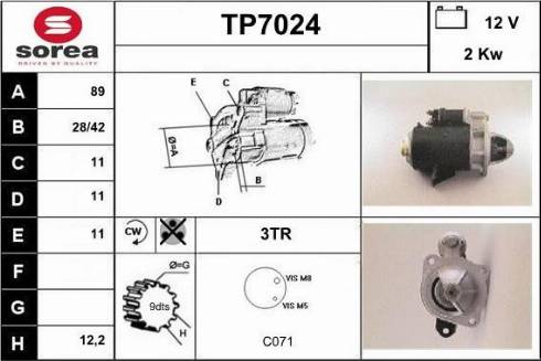 Sera TP7024 - Стартер autocars.com.ua